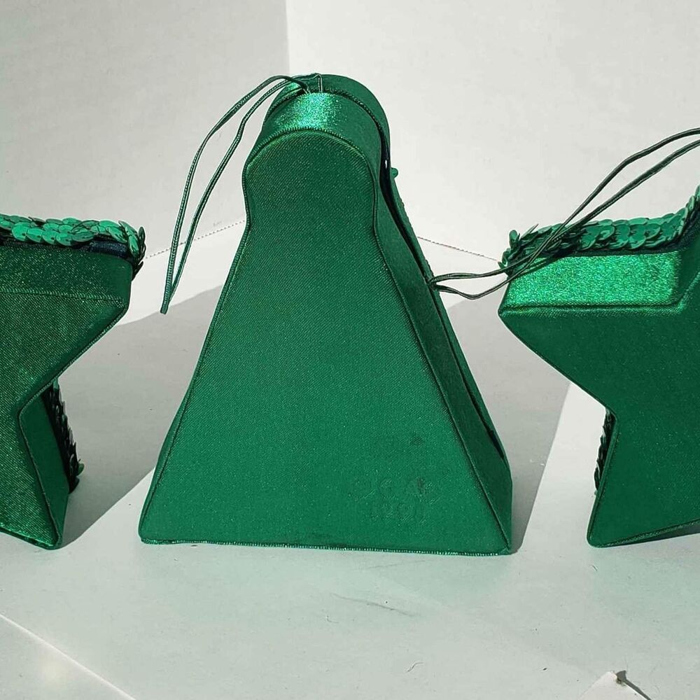 GAC 1998 Sequin and Bead Gift Box Lot Of 3 for Presents or Ornaments Tree & Star - Picture 2 of 7